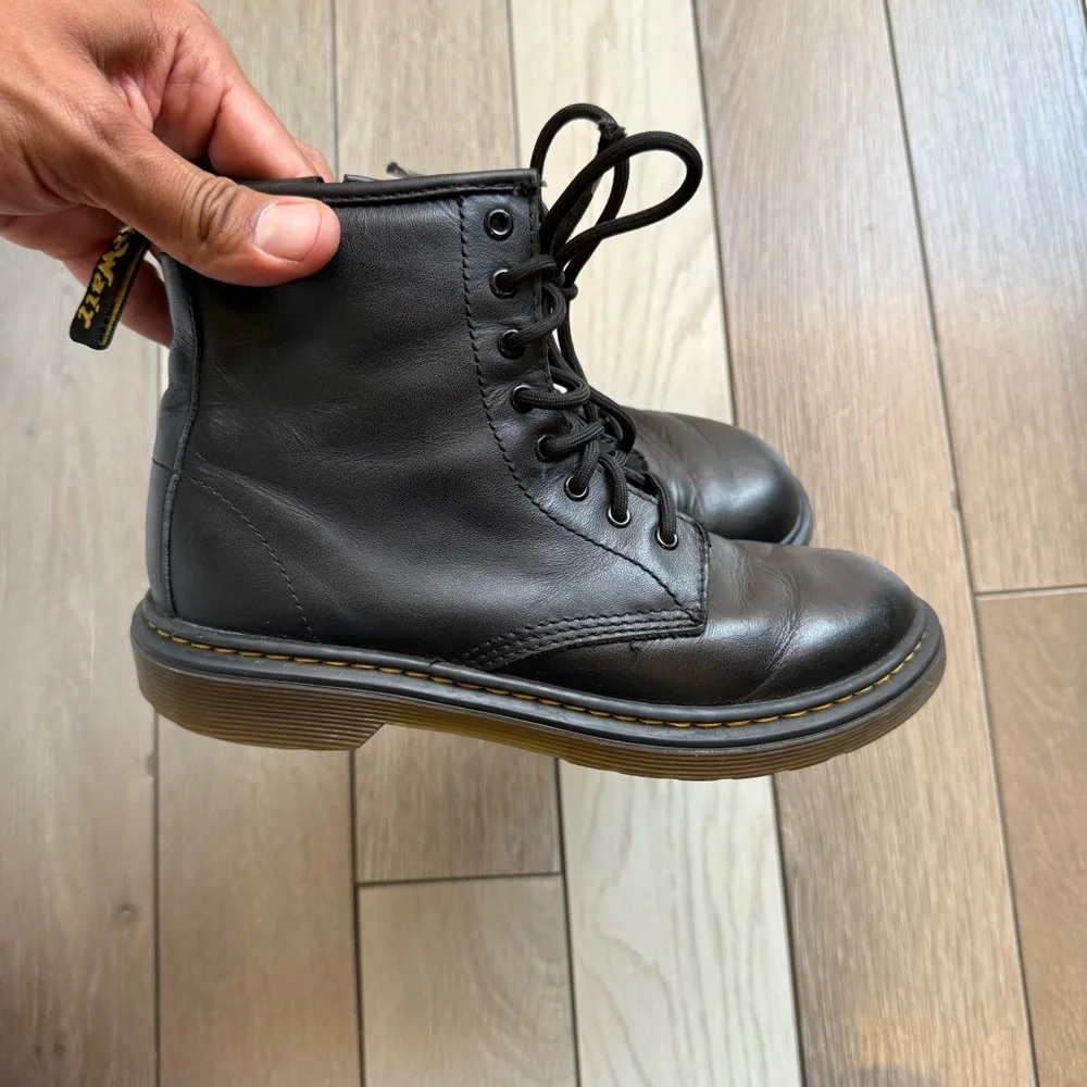 Dr. Martens kids black Leather boots